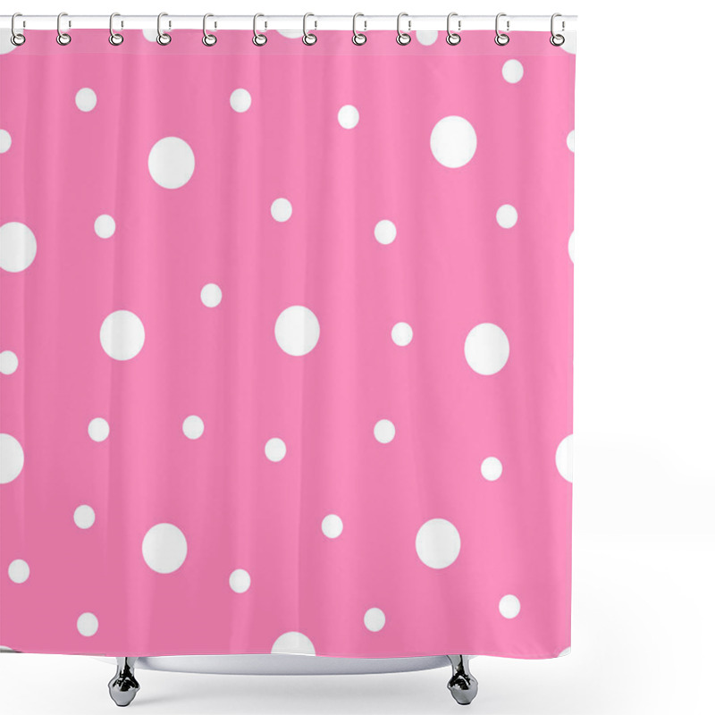 Personality  Seamless Pattern With Polka Dots. Shower Curtains