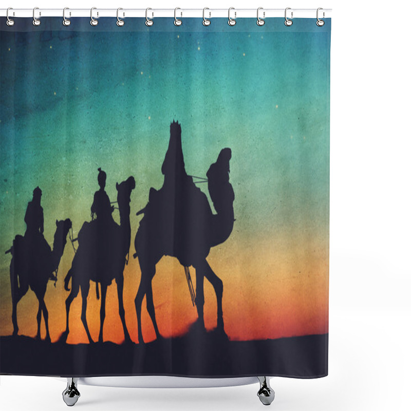 Personality  Camels And Three Wise Men Shower Curtains