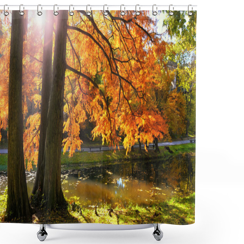 Personality  Autumn Forest At Sunset. Shower Curtains