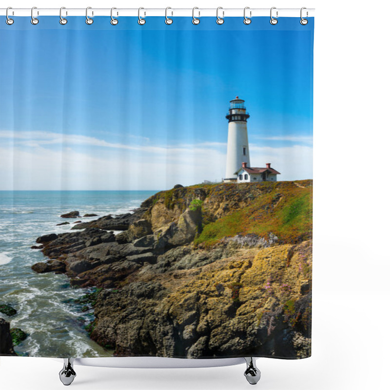 Personality  Pigeon Point Lighthouse Shower Curtains