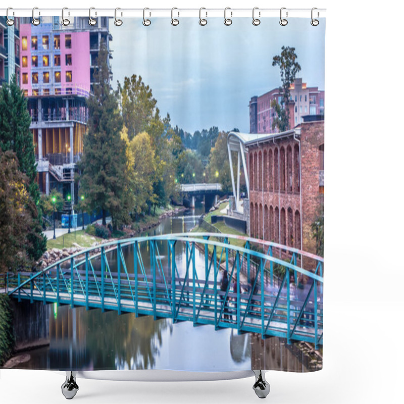 Personality  Street Scenes Around Falls Park In Greenville South Carolina Shower Curtains