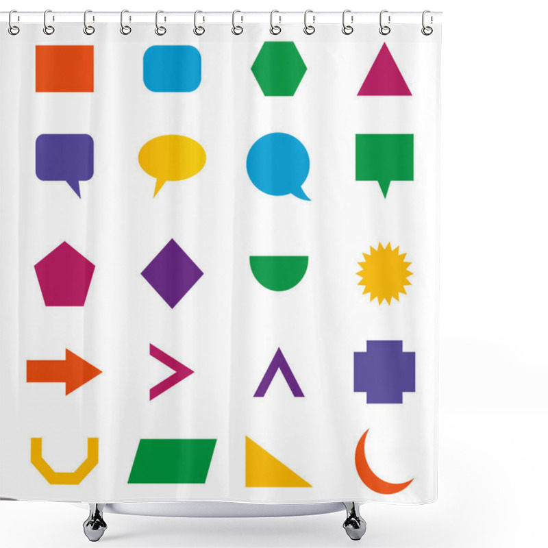 Personality  Geometric Shape Symbol Retro Set Shower Curtains