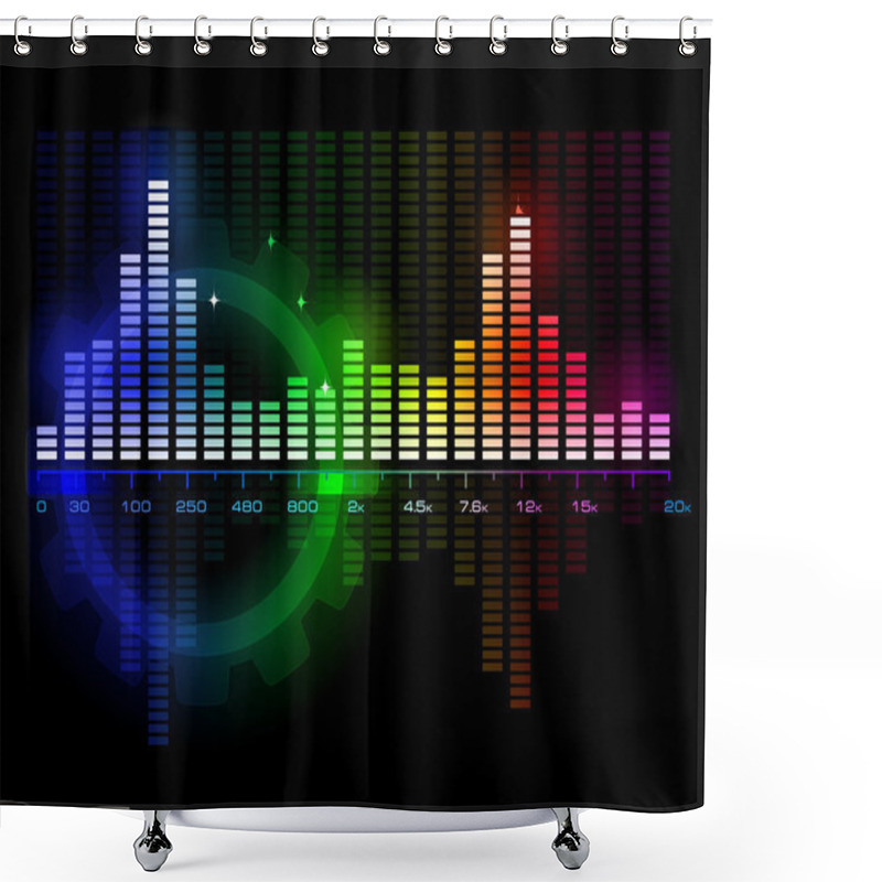 Personality  Music Sound Wave Spectrum Analyzer Shower Curtains