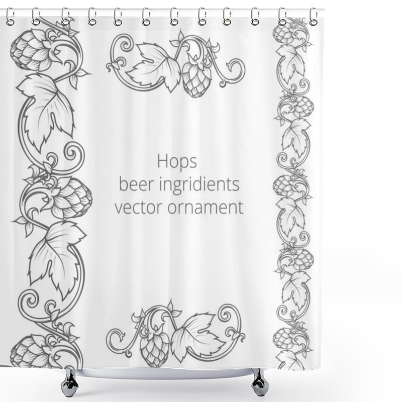 Personality  Hops Ornament Vector Illustration Shower Curtains