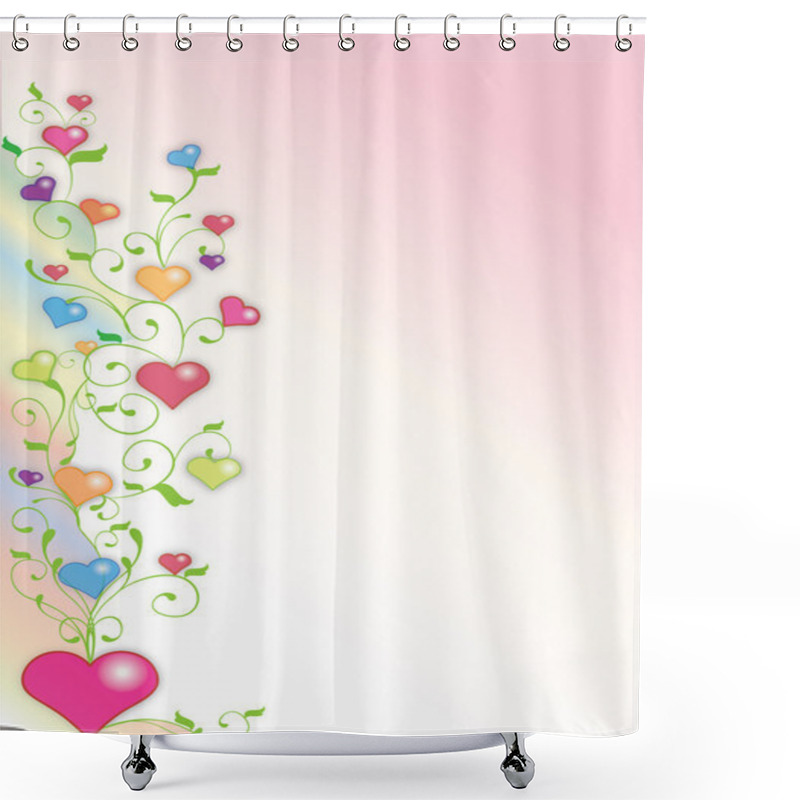 Personality  Love Spring Background Shower Curtains