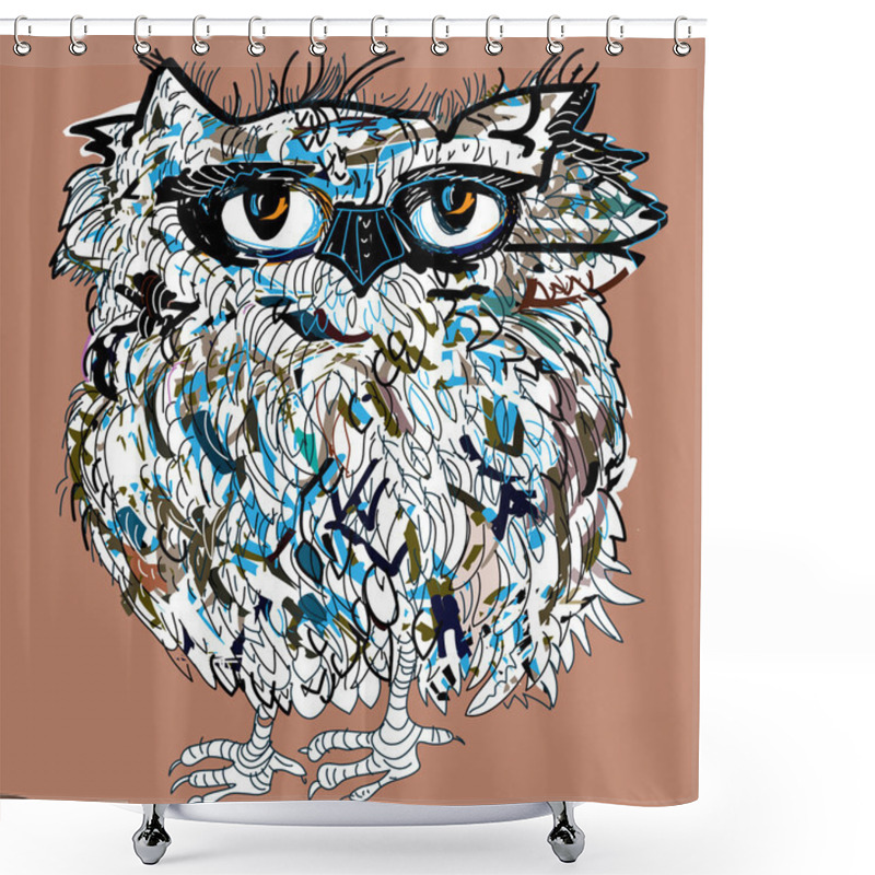 Personality  Owl, Symbol Of Halloween Shower Curtains