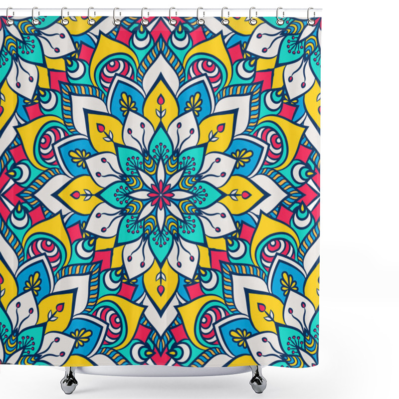 Personality  Ethnic Floral Seamless Pattern Shower Curtains