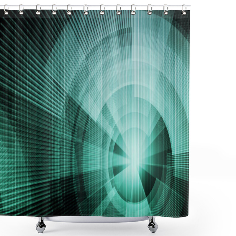 Personality  Technology Concept Shower Curtains