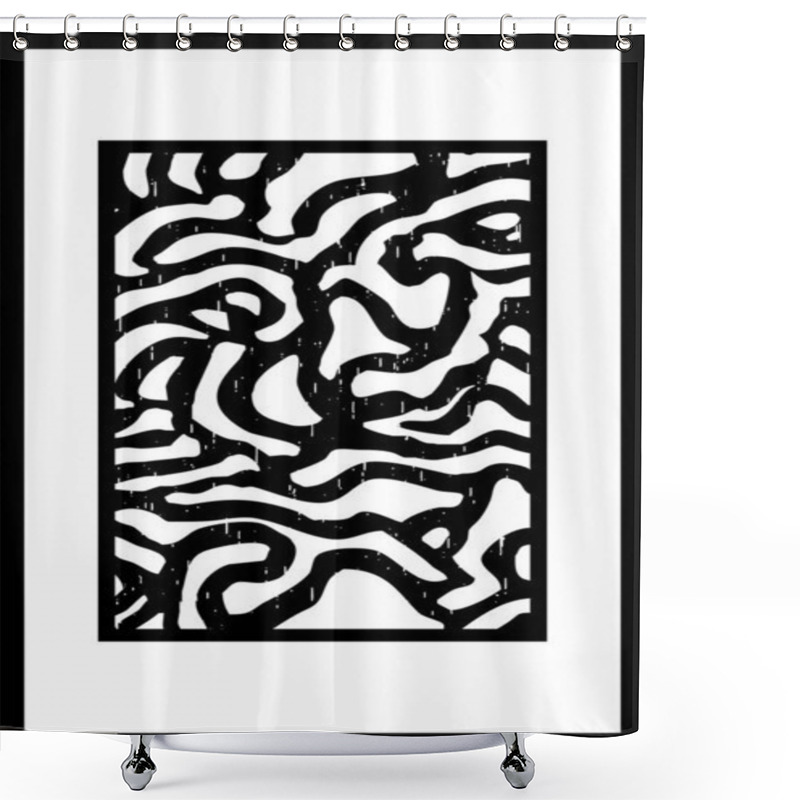 Personality  Abstract Black And White Pattern. For Use In Graphics.  Shower Curtains