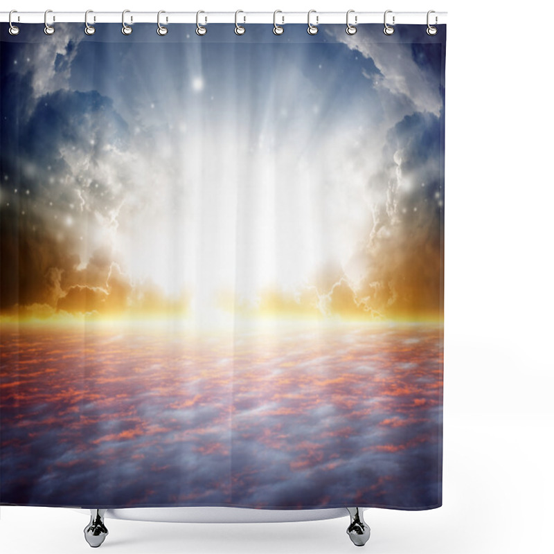 Personality  Beautiful Sunrise Shower Curtains