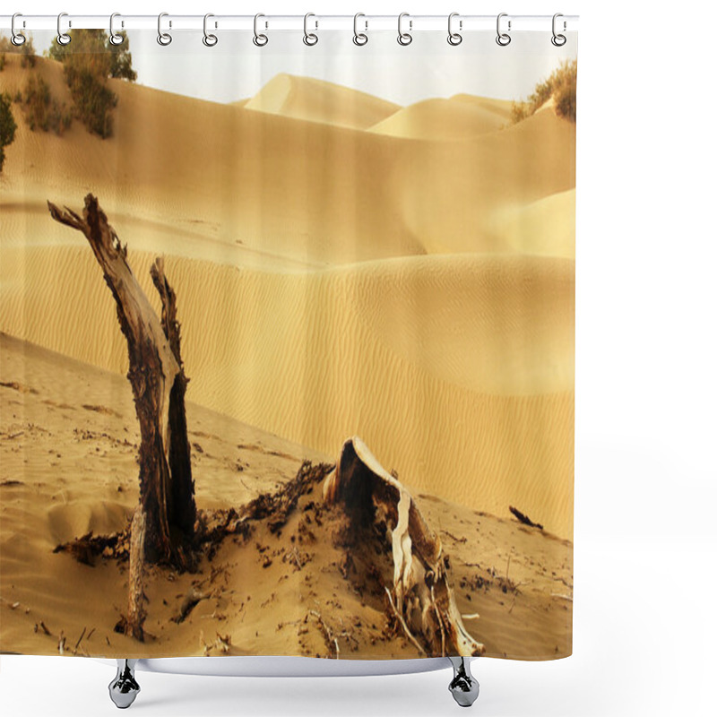 Personality  Landscape Of Deserts Shower Curtains