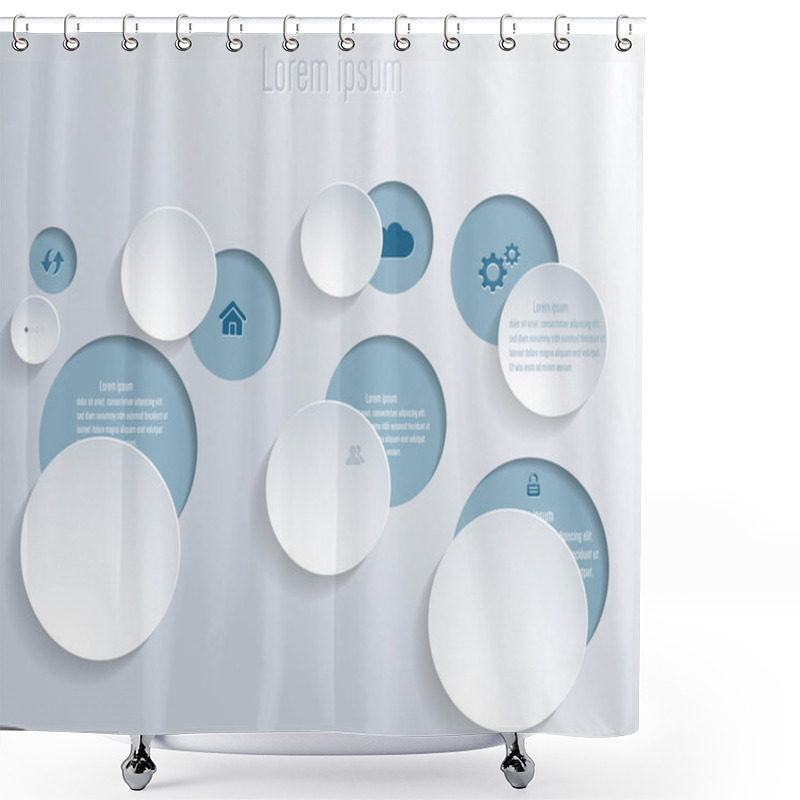 Personality  Abstract 3d Paper Shapes Shower Curtains