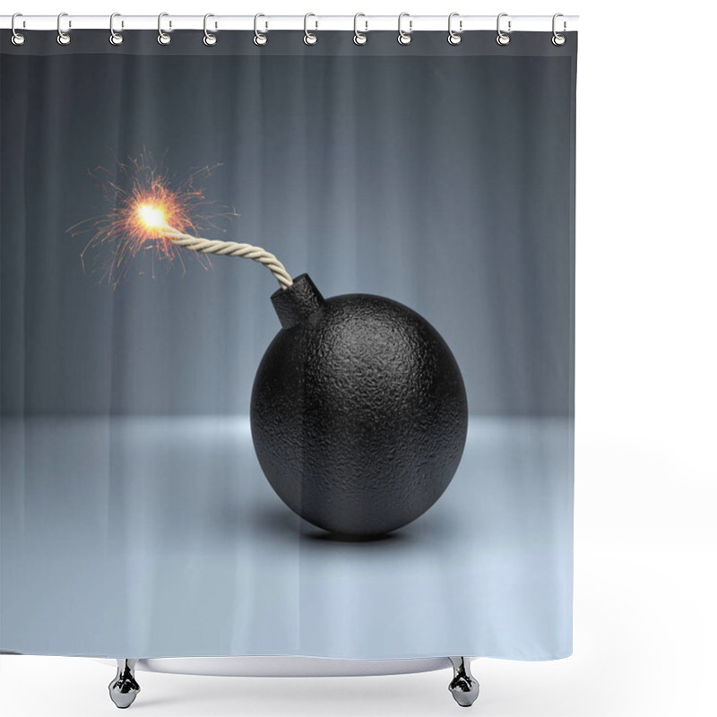 Personality  Bomb With Spark Shower Curtains