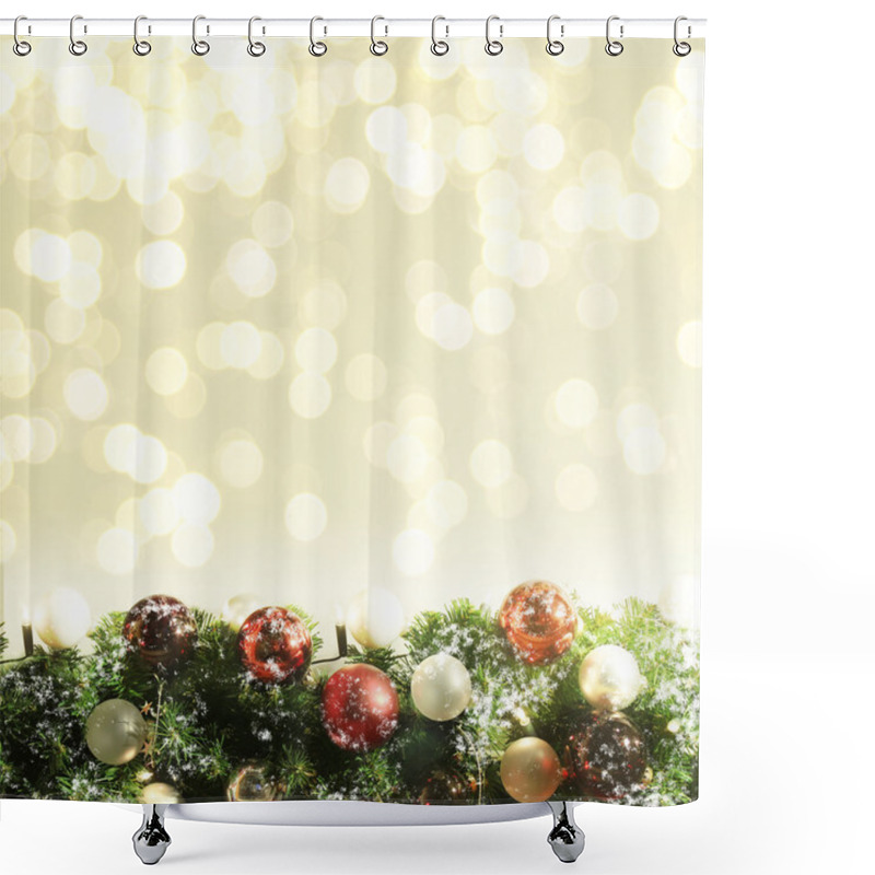 Personality  Christmas Tree Background Shower Curtains