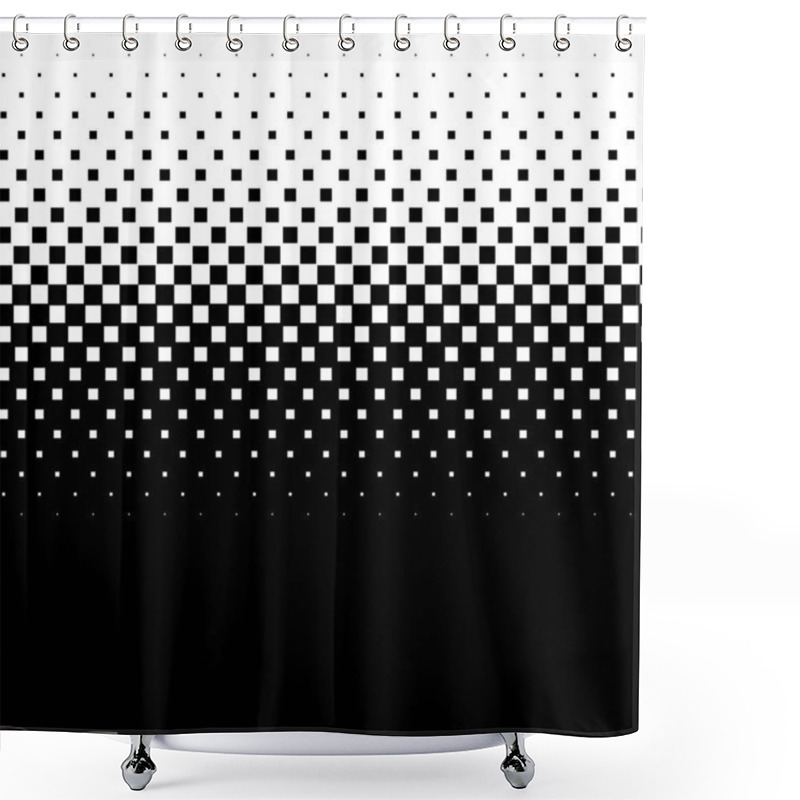 Personality  Linear Square Halftone, Screentone Element. Squares Geometric Pattern, Background Texture Shower Curtains