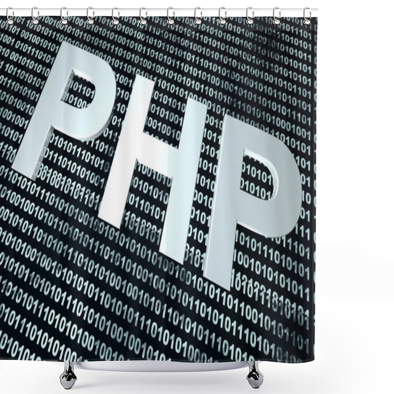 Personality  PHP Binary Code Background	 Shower Curtains