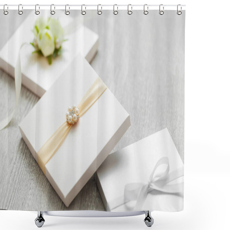 Personality  Wedding Boxes For Gifts Or Invitation Cards. Shower Curtains