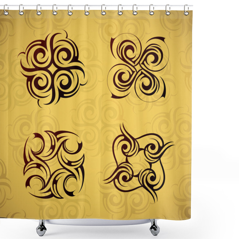 Personality  Tribal Art Shower Curtains