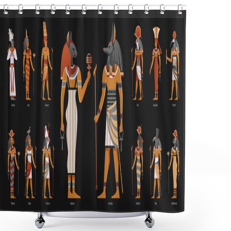 Personality  Egypt Ancient Gods Background Shower Curtains