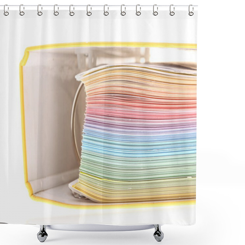 Personality  File Folder With Documents And Papers Shower Curtains