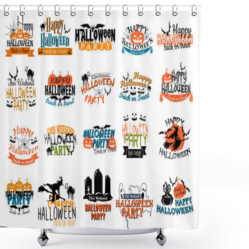 Personality  Halloween Horror And Eerie Banners Shower Curtains