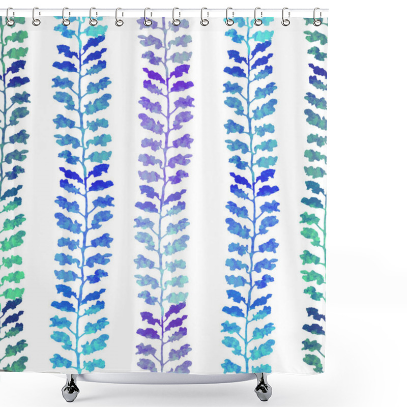 Personality  Seamless Pattern With Herbs, Foliage, Plants Shower Curtains