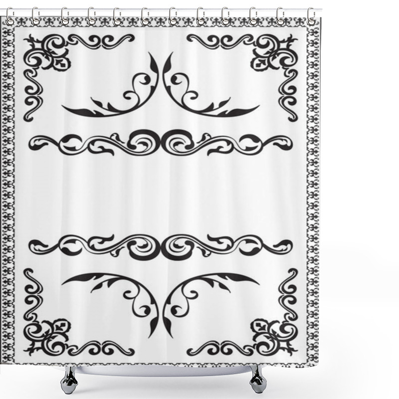 Personality  Nice Rococo Frame Shower Curtains