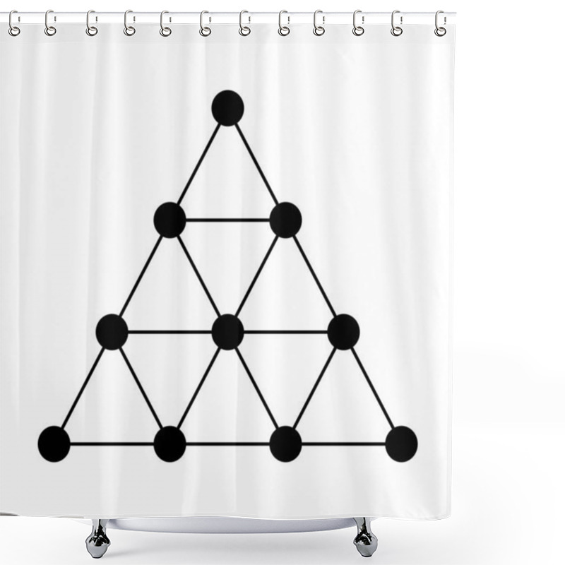 Personality  Tetractys, Or Tetrad, Or Tetractys Of The Decad. A Triangular Figure, Consisting Of Ten Points, Arranged In Four Rows. It Was An Important Mystical Symbol In The Secret Worship Of The Pythagoreanism. Shower Curtains