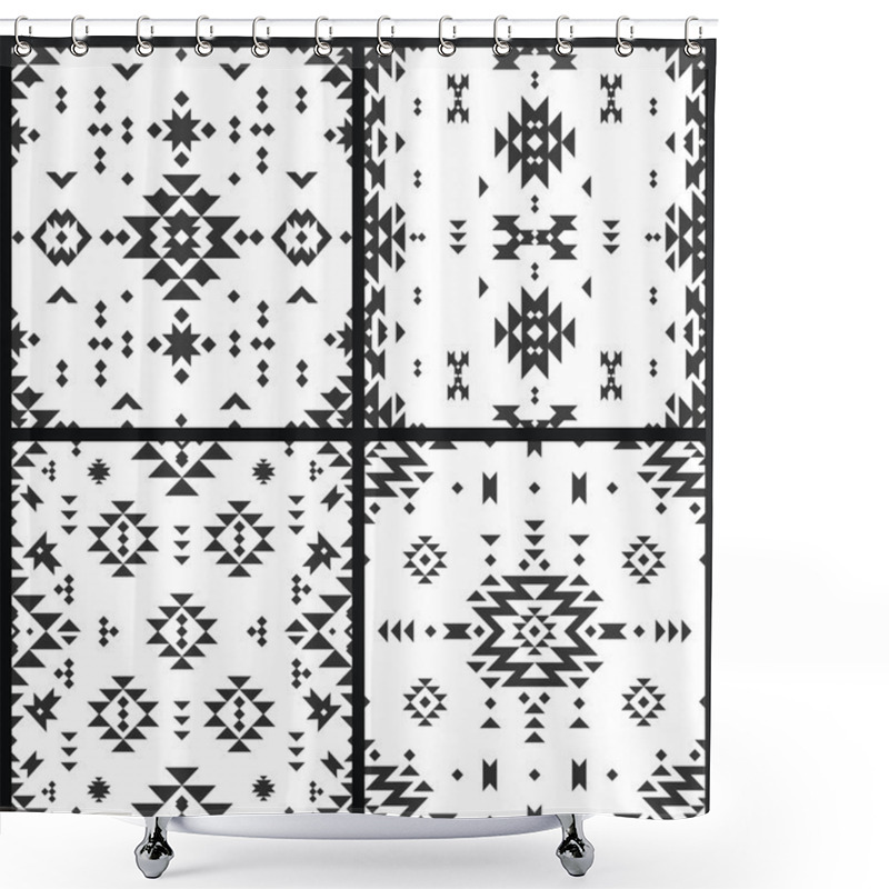 Personality  Vector Geometric Background Shower Curtains