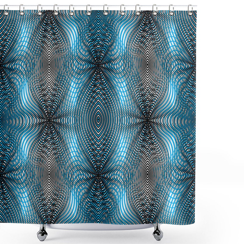 Personality  Bright Stripy Endless Overlay Pattern Shower Curtains