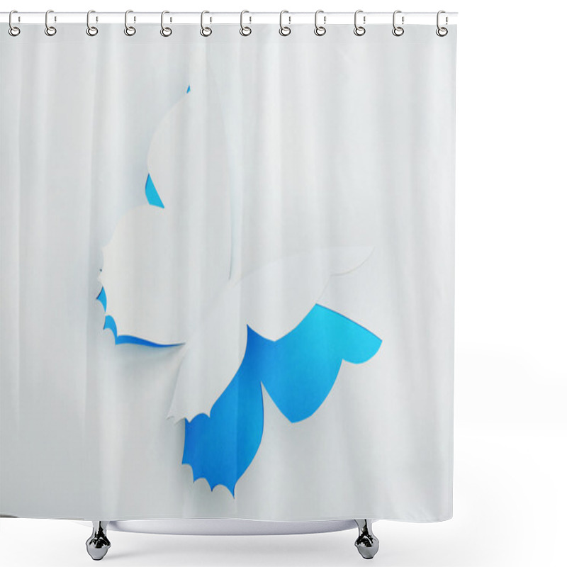 Personality  Cutout Paper Butterfly As Greeting Card Shower Curtains