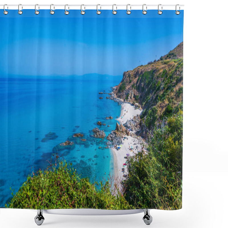 Personality  Marinella Di Zambrone - Paradise White Beach In Calabria At Beautiful Coast - Close To  Tropea - Travel Destination In Italy Shower Curtains