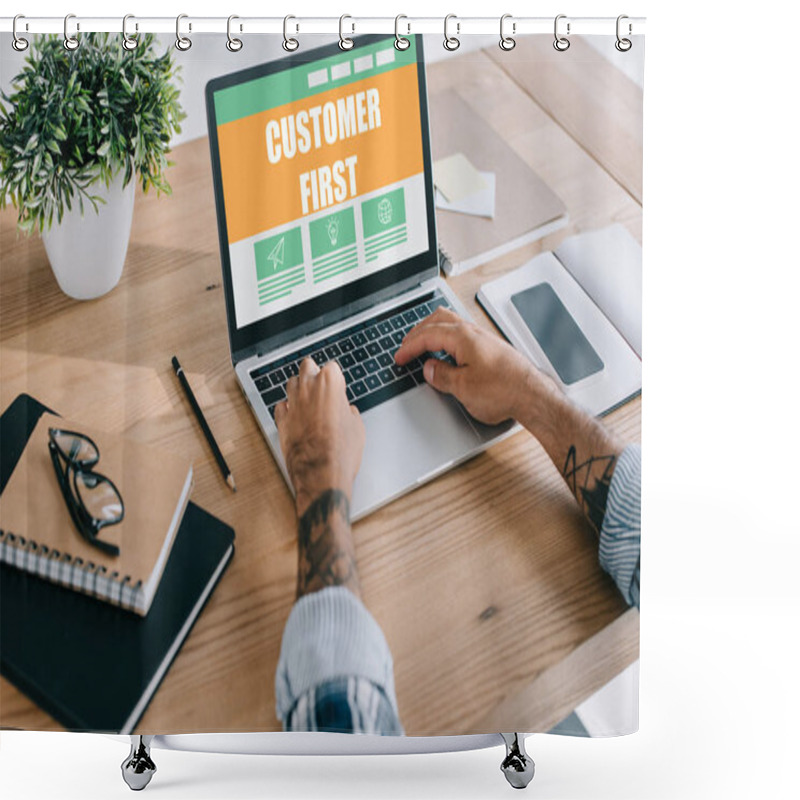 Personality  Cropped Shot Of Businessman Using Laptop With 