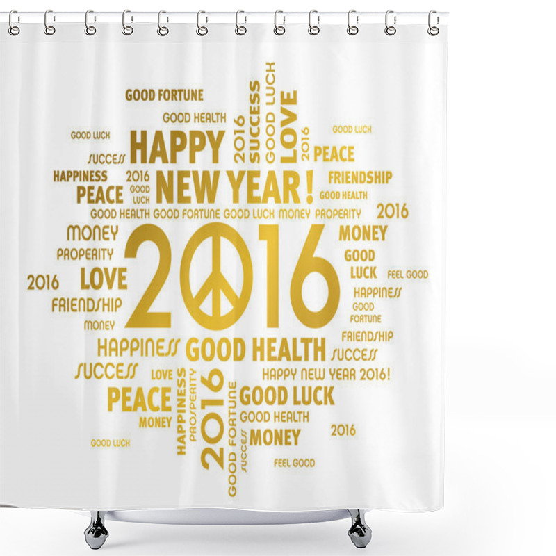 Personality  2016 Greeting Card For Peace Shower Curtains