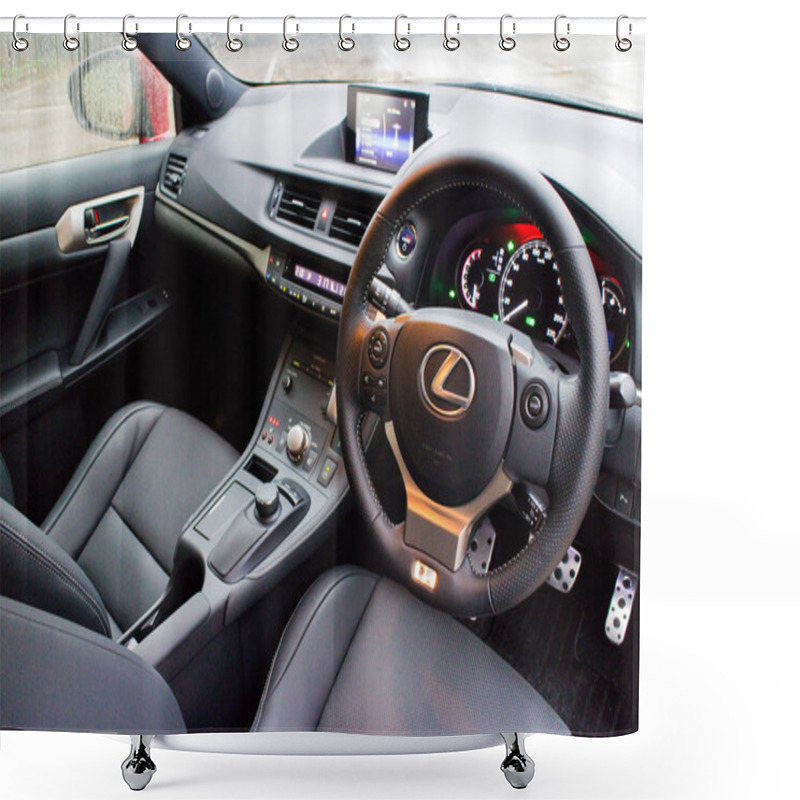 Personality  Lexus CT200h F-Sport Interior On May 20 2014 In Hong Kong. Shower Curtains