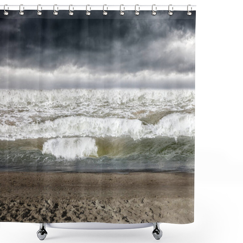 Personality  Storm At Sea  Shower Curtains