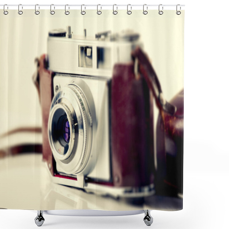 Personality  Old Fashioned Photography Camera Shower Curtains