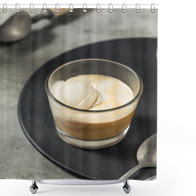 Personality  Homemade Affogato Coffee Ice Cream Ready To Eat Shower Curtains