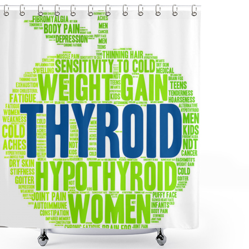 Personality  Thyroid Word Cloud Shower Curtains