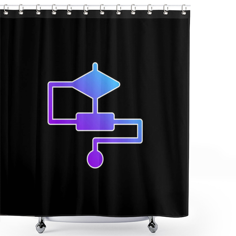 Personality  Algorithm Blue Gradient Vector Icon Shower Curtains