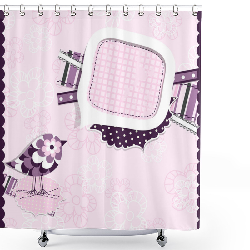 Personality  Template Greeting Card, Vector Shower Curtains