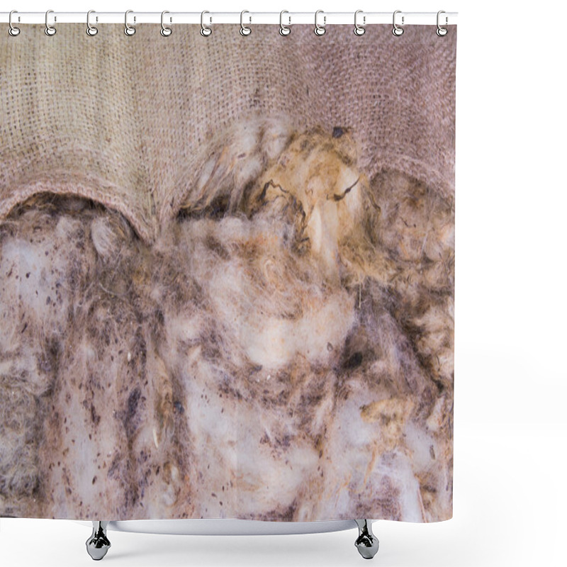 Personality  Sack With Raw Wool Shower Curtains