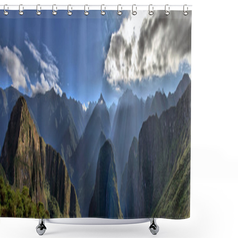 Personality  View Of Andes Mountain Range - Machu Picchu Shower Curtains