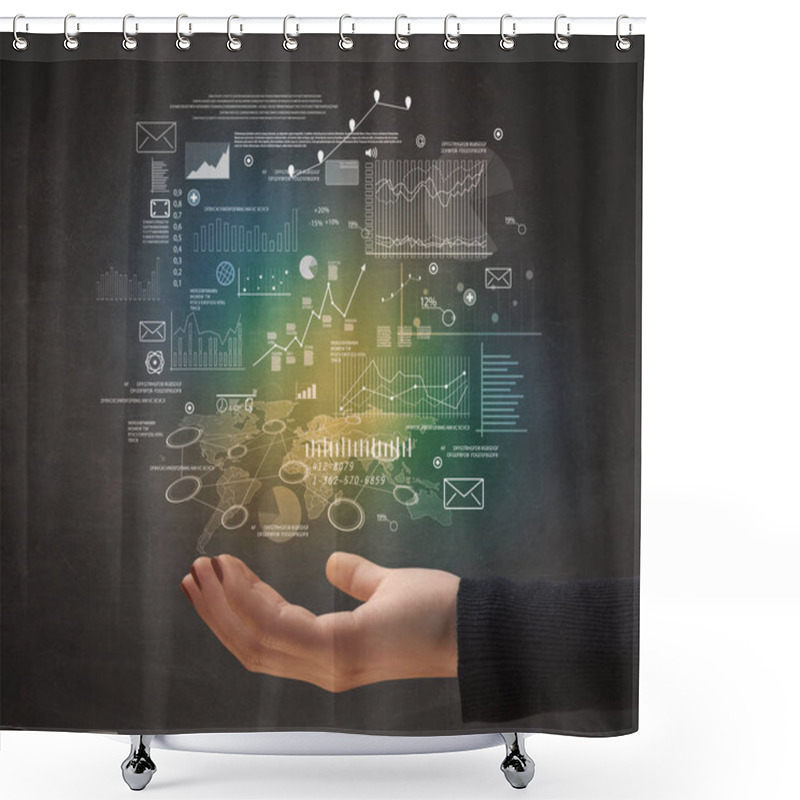 Personality  Hand Holding Business Plan  Shower Curtains