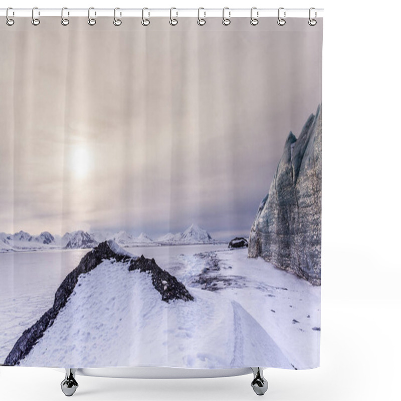 Personality  Picture Of An Icy Frozen Landscape  Shower Curtains