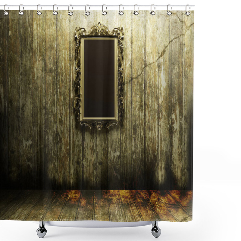 Personality  Antique Mirror In A Dark Room Shower Curtains