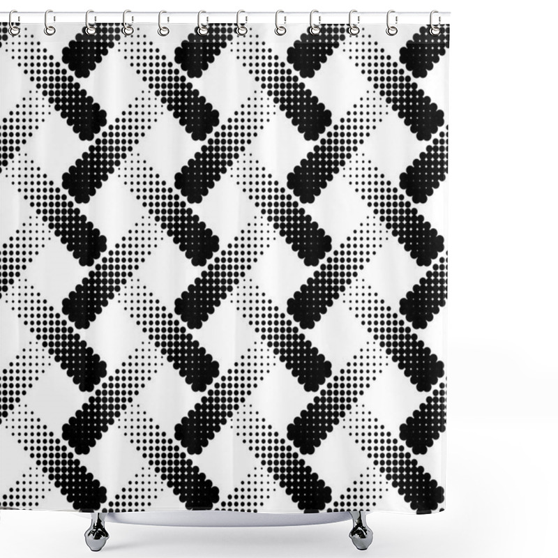 Personality  Seamless Halftone Pattern Shower Curtains