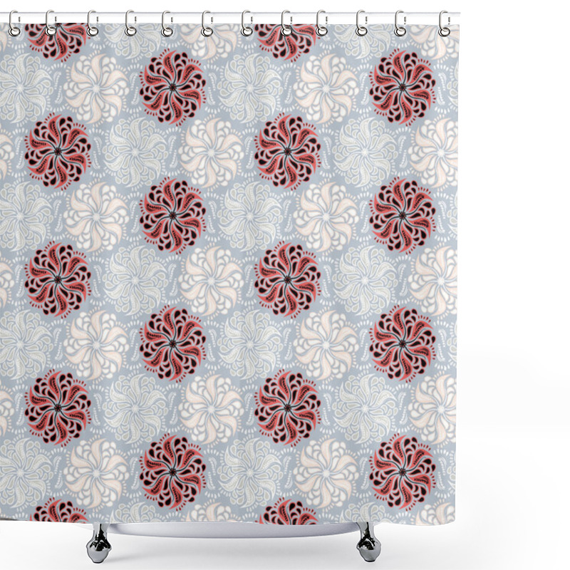 Personality  Seamless Floral Pattern Shower Curtains