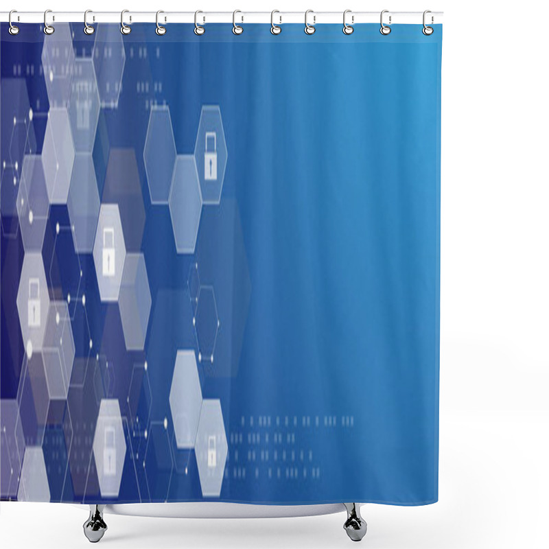 Personality  Abstract Hexagonal Structures Shower Curtains