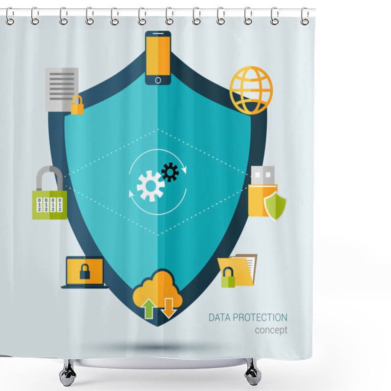 Personality  Data Protection Concept Shower Curtains